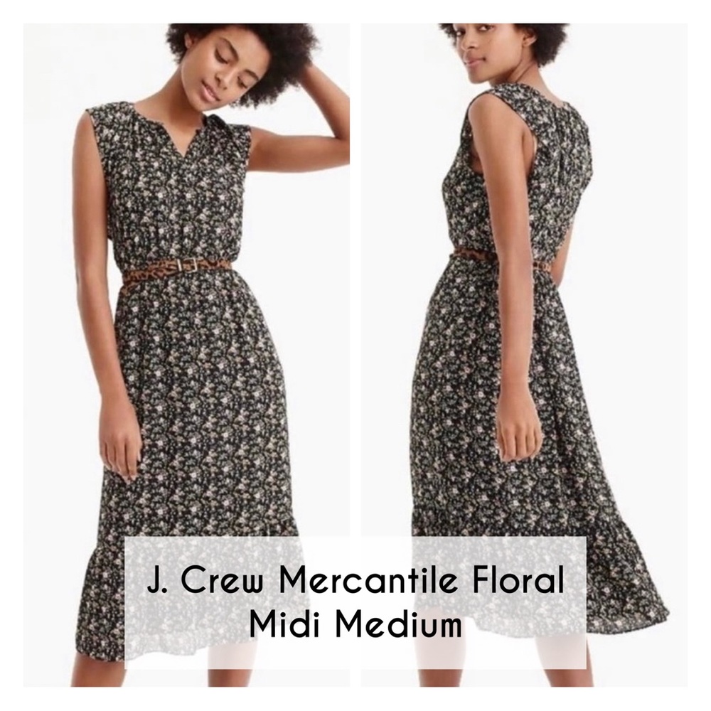 j.crew mercantile • floral flounce midi dress